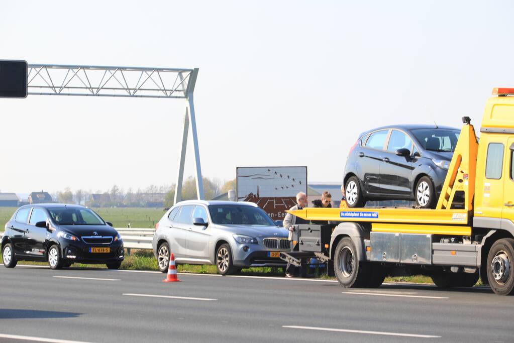 Rijstrook afgesloten door ongeval