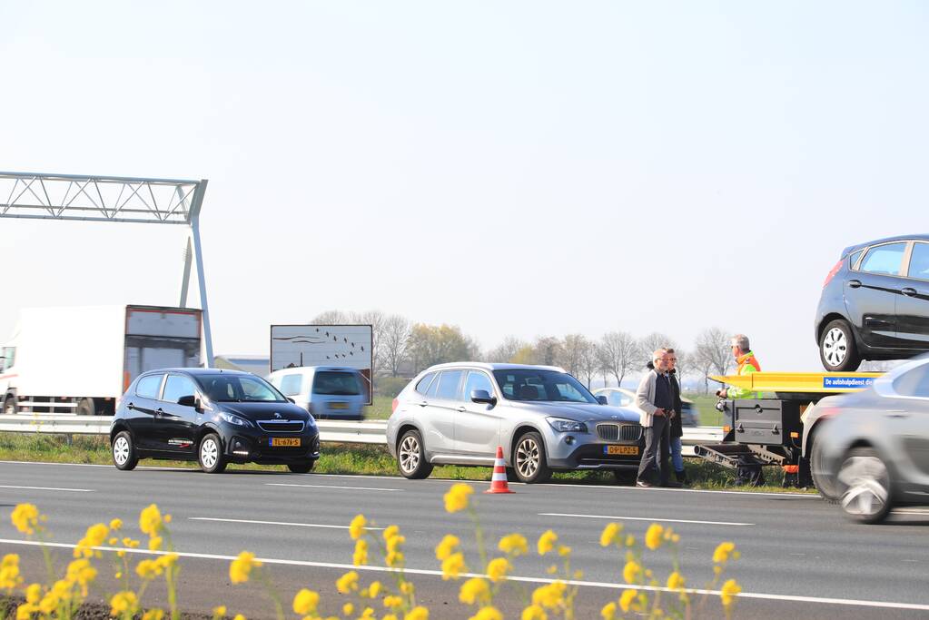 Rijstrook afgesloten door ongeval
