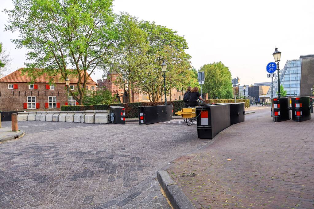 Opbouw route Koningsdag in volle gang
