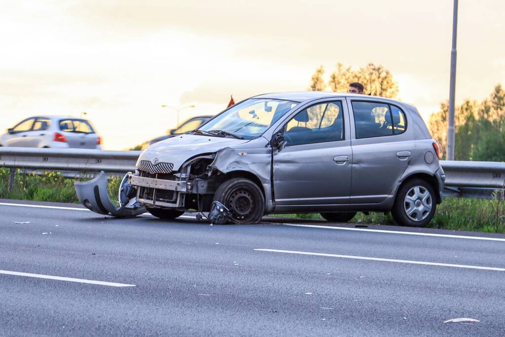 Auto crasht na aanrijding, A1