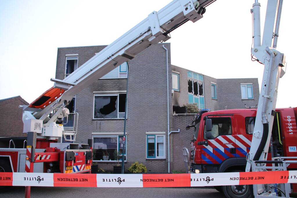 Appartementencomplex verwoest door brand