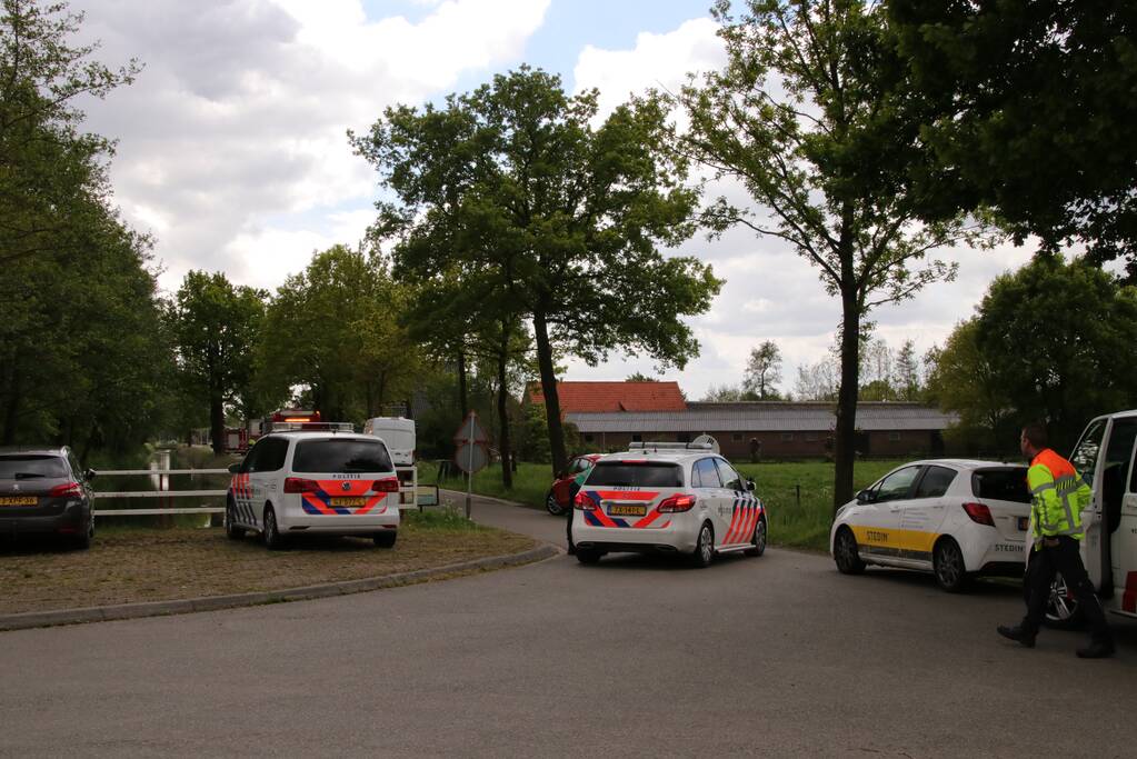 Weg afgesloten om gaslek