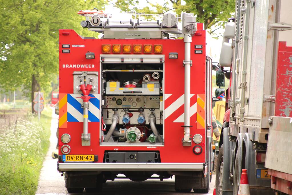 Weg afgesloten om gaslek