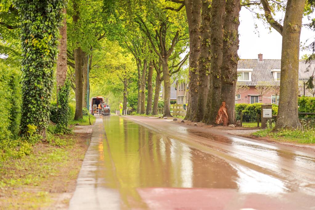 Herstelwerkzaamheden middengeleider fietsstraat