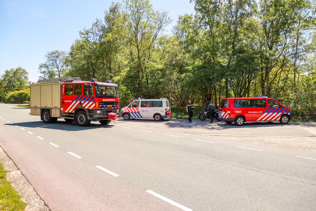 Bosbrand op militair oefenterrein