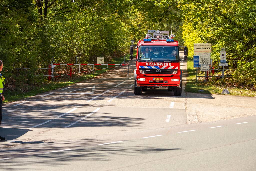 Bosbrand op militair oefenterrein
