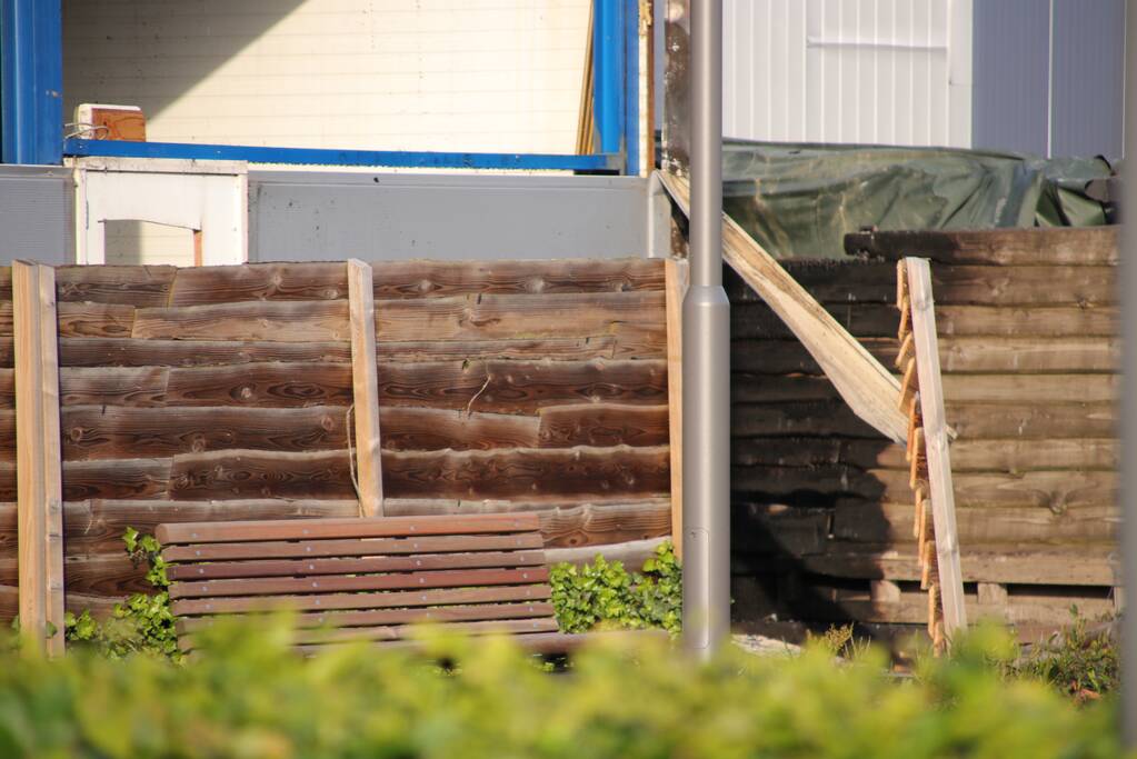 Loods verwoest door brand