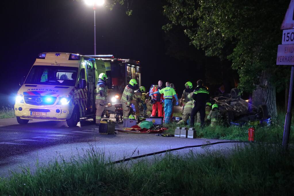 Zwaargewonde bij eenzijdige aanrijding