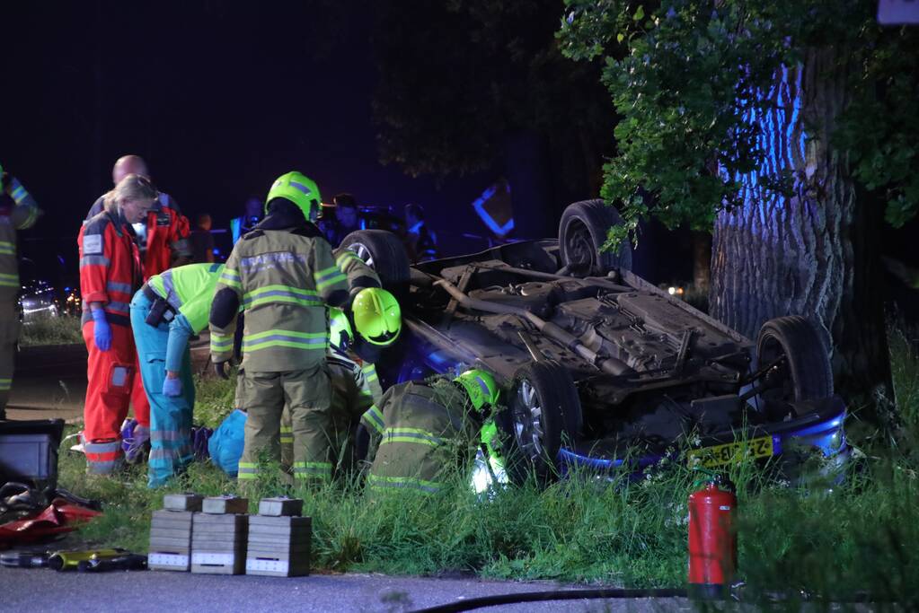 Zwaargewonde bij eenzijdige aanrijding