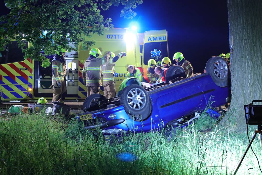 Zwaargewonde bij eenzijdige aanrijding