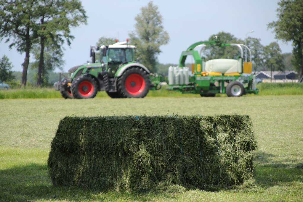 Boeren profiteren maximaal van het weer tijdens het hooien