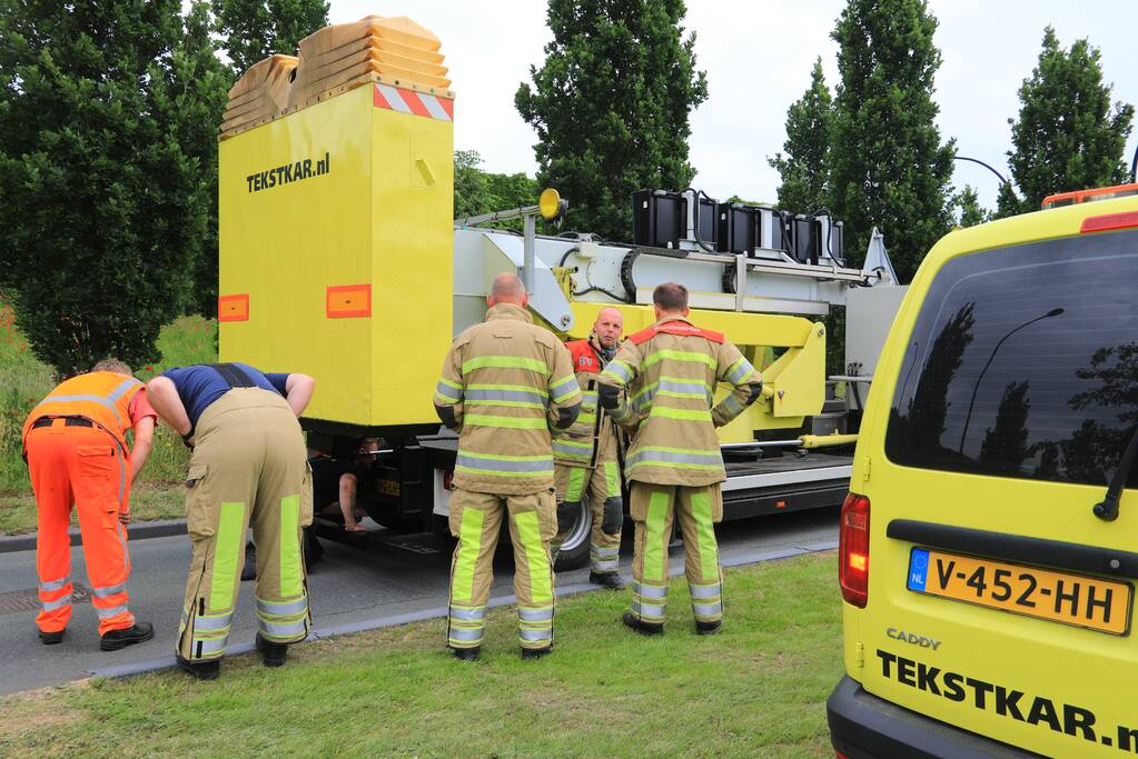 Vastgelopen remmen zorgt voor verkeershinder