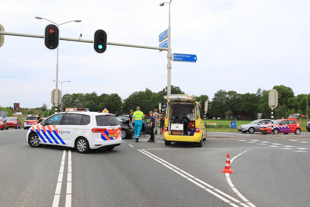 Gewonde bij ongeval op kruising