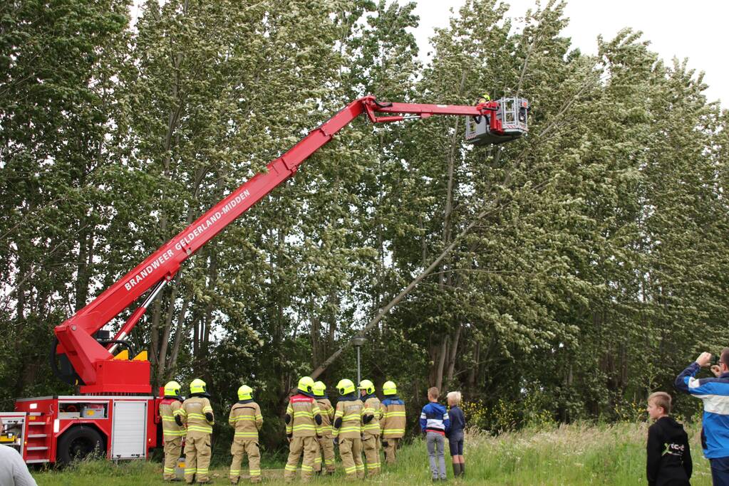 Afgesloten fietspad vanwege afgescheurde boom