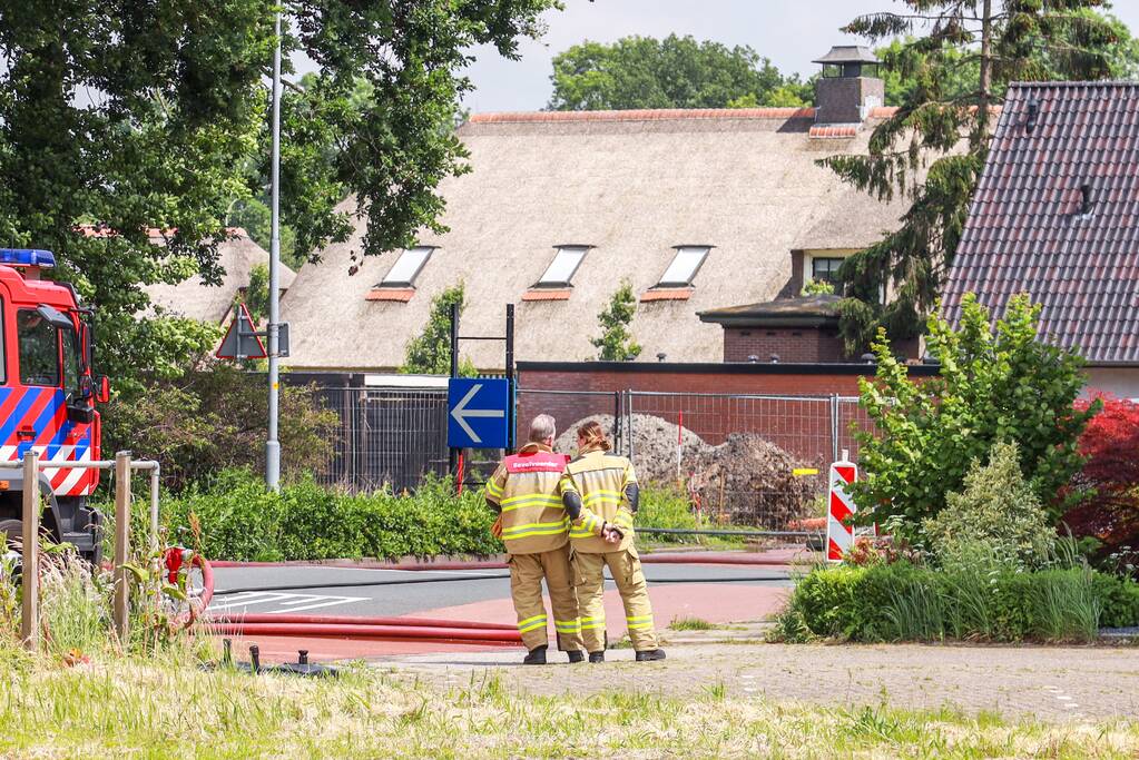 Enorme gaslekkkage op bouwplaats