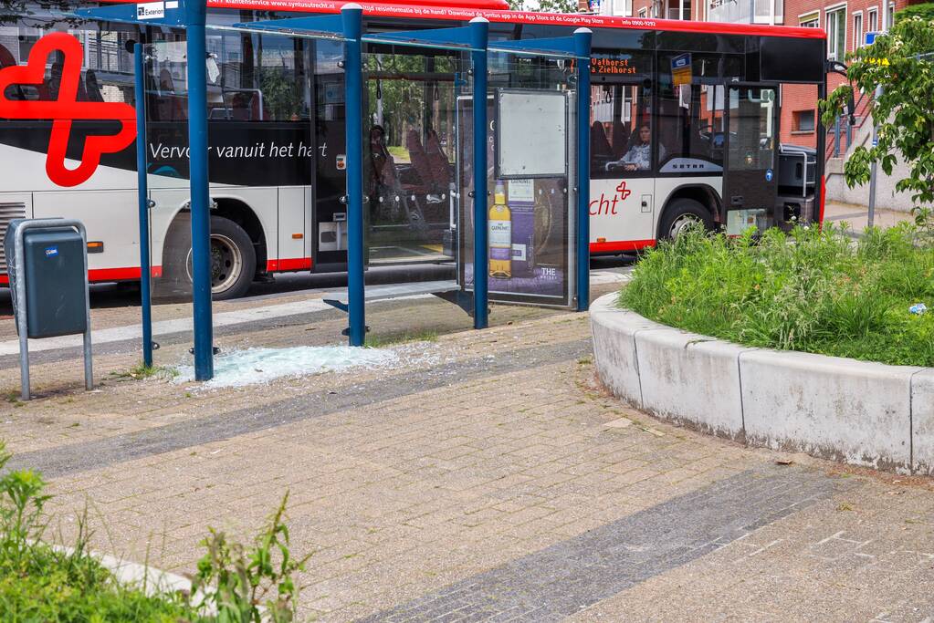 Ruiten bushokjes vernield