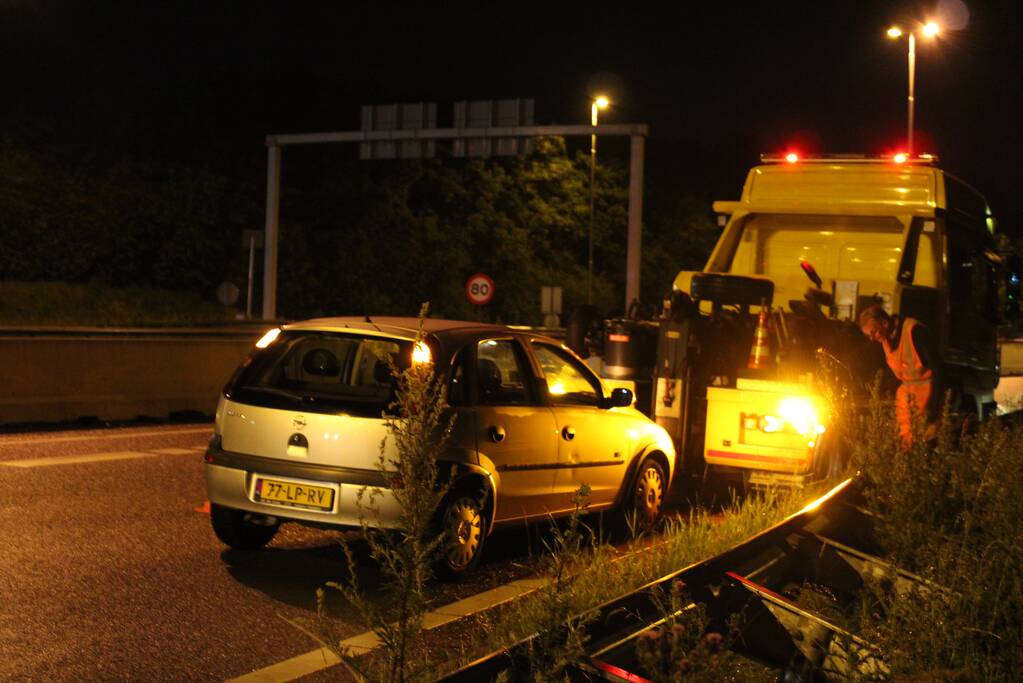Opnieuw auto uit de bocht gevlogen