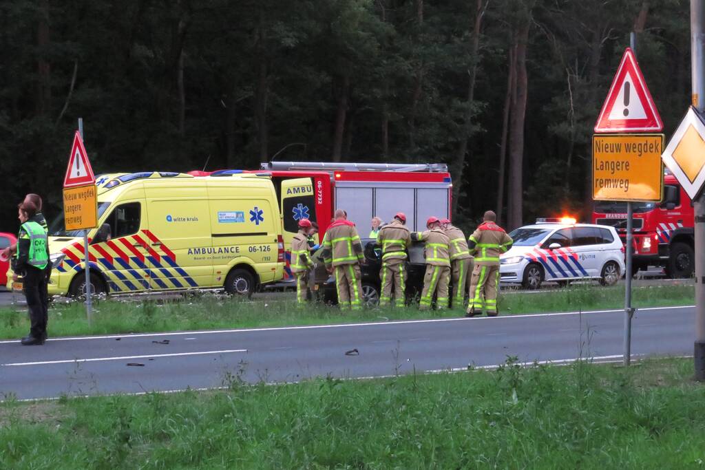 Zeer ernstige ongeval tussen twee voertuigen