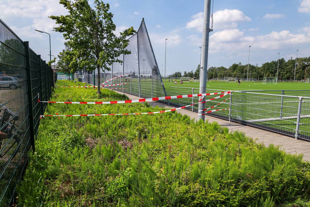 Springkasteel vliegt de lucht in