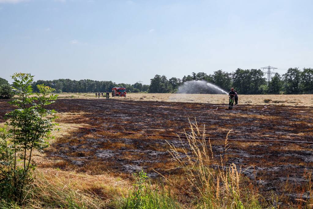 Meters grasland in brand