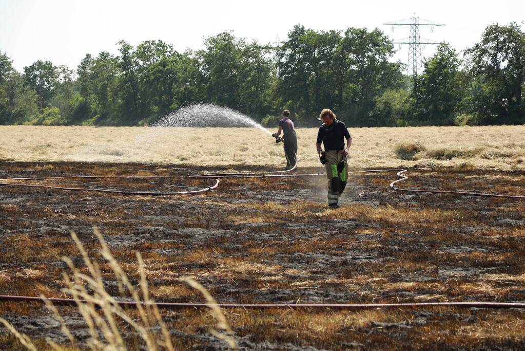 Meters grasland in brand