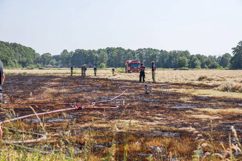 Meters grasland in brand