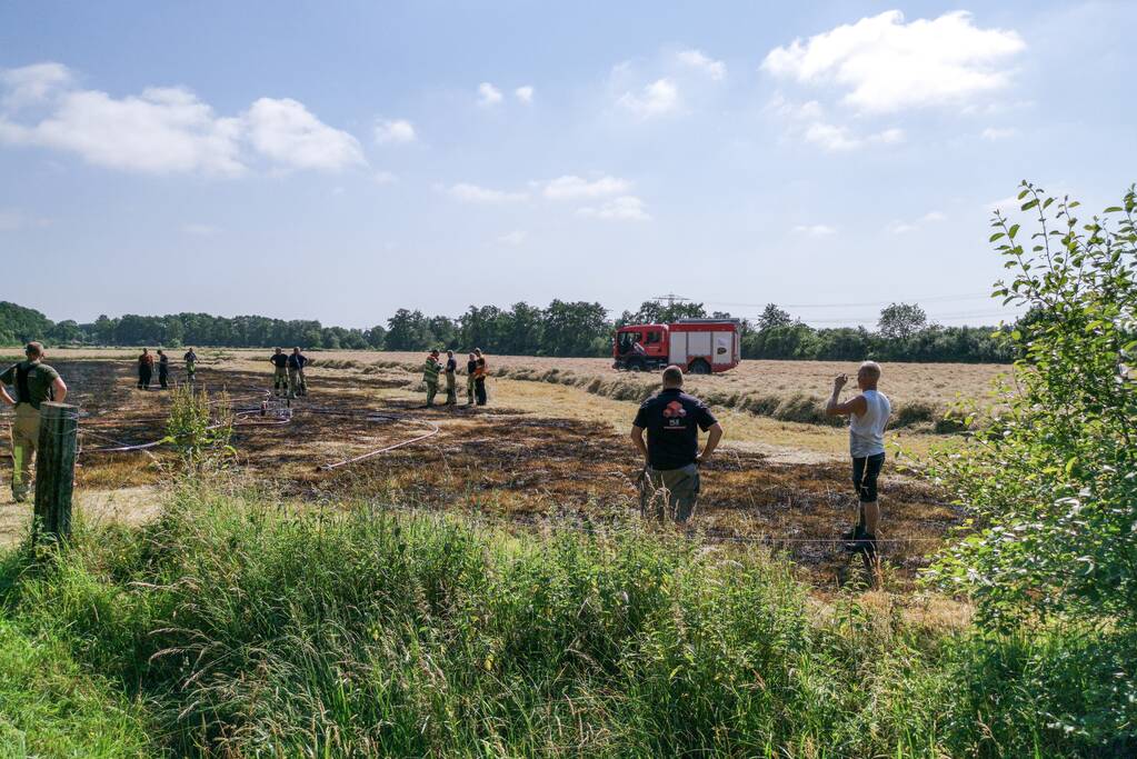 Meters grasland in brand