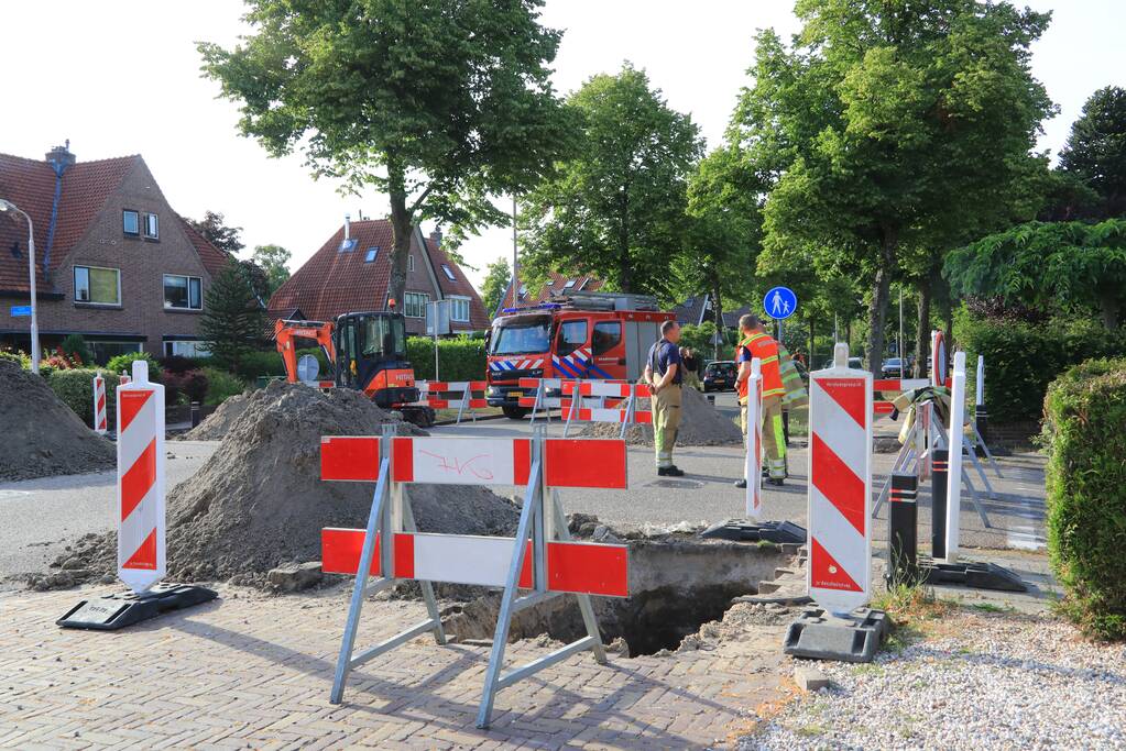 Gaslekkage bij graafwerkzaamheden