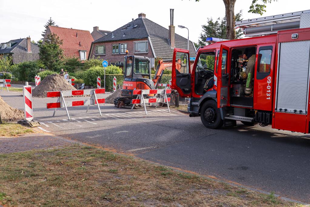 Gaslekkage bij graafwerkzaamheden