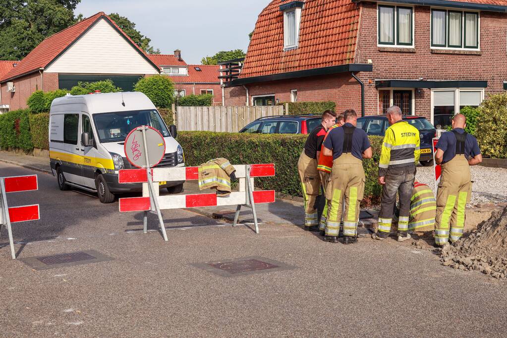 Gaslekkage bij graafwerkzaamheden