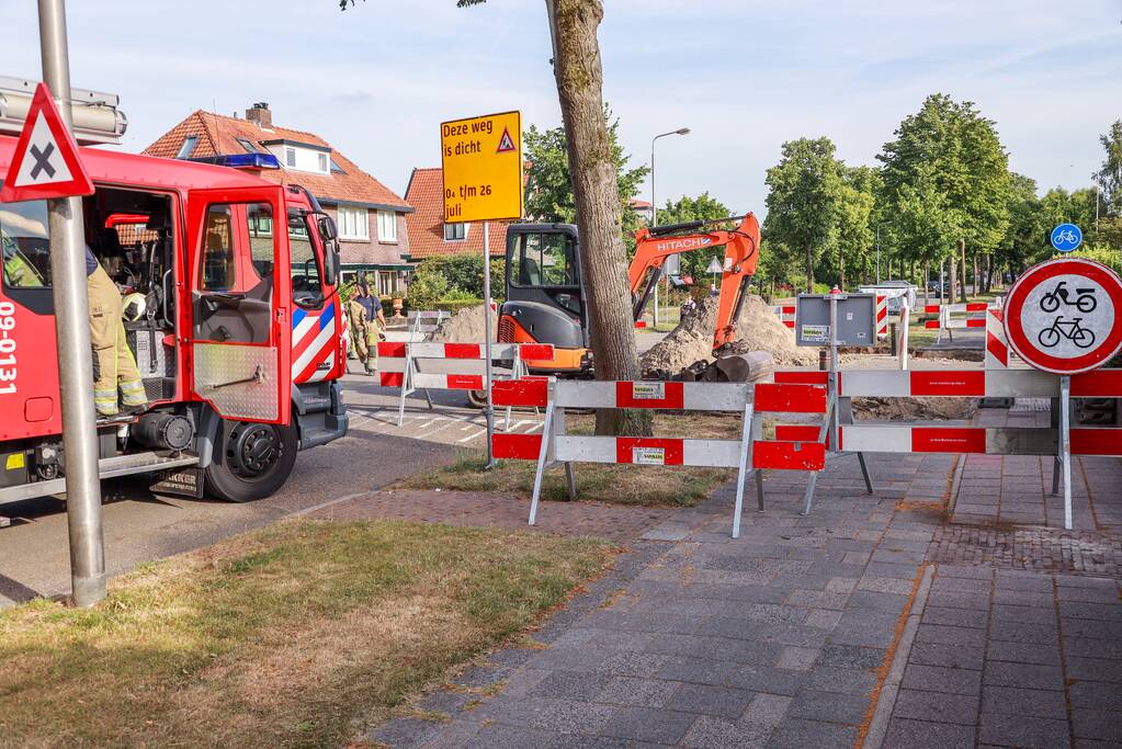 Gaslekkage bij graafwerkzaamheden