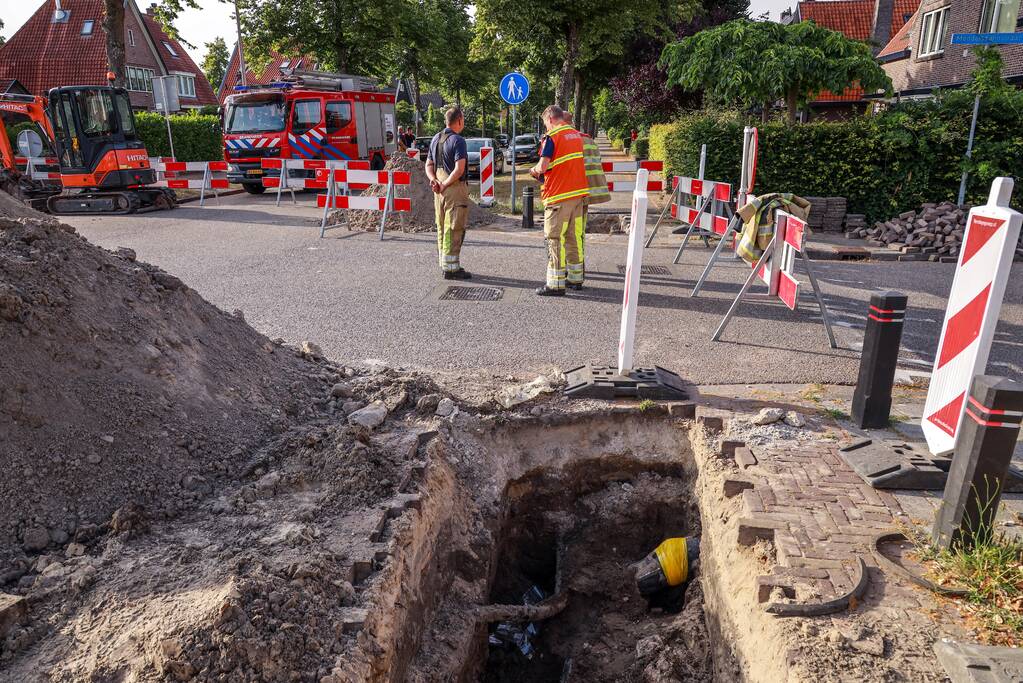 Gaslekkage bij graafwerkzaamheden