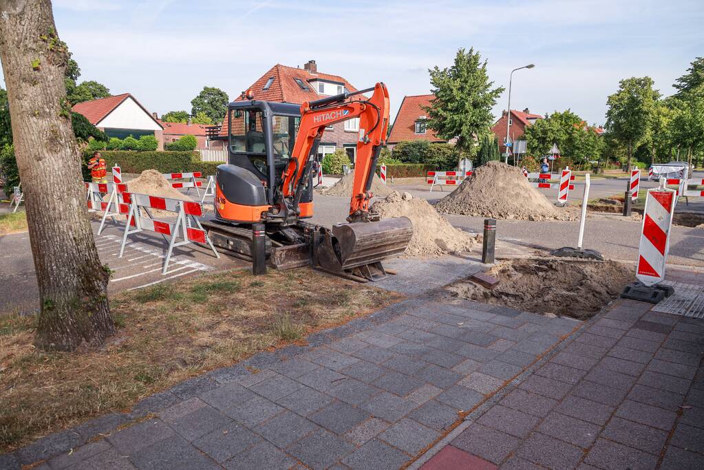 Gaslekkage bij graafwerkzaamheden