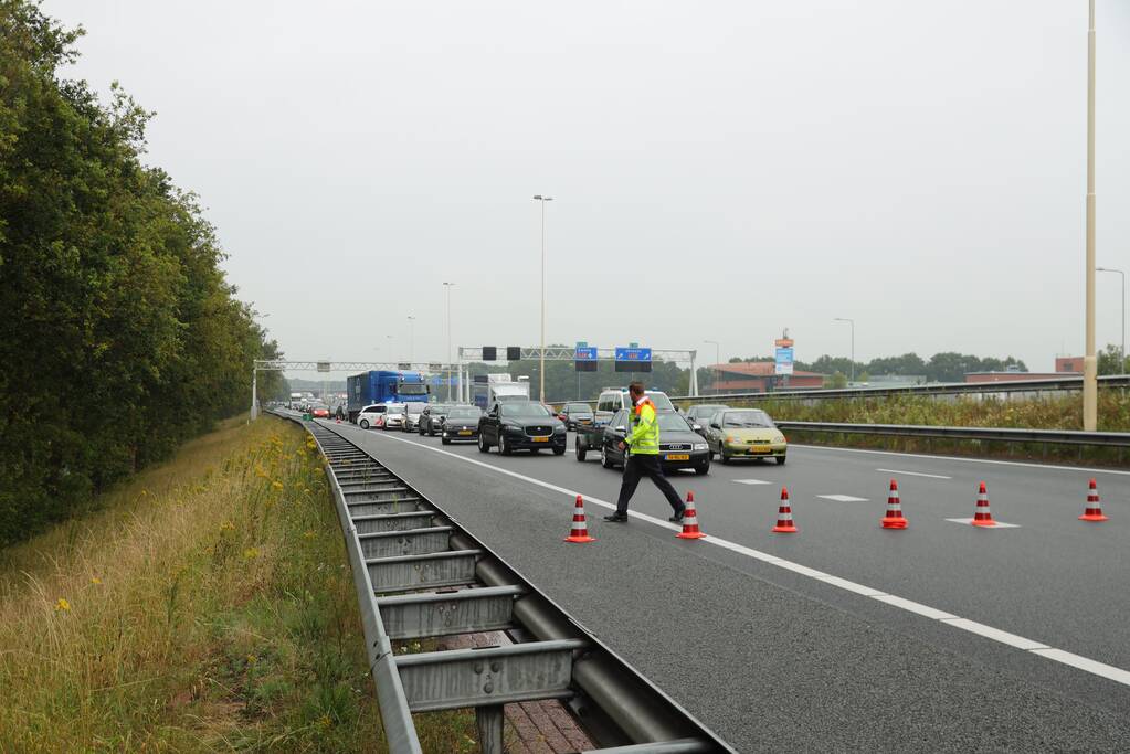 Knooppunt Hoevelaken dicht na ongeval