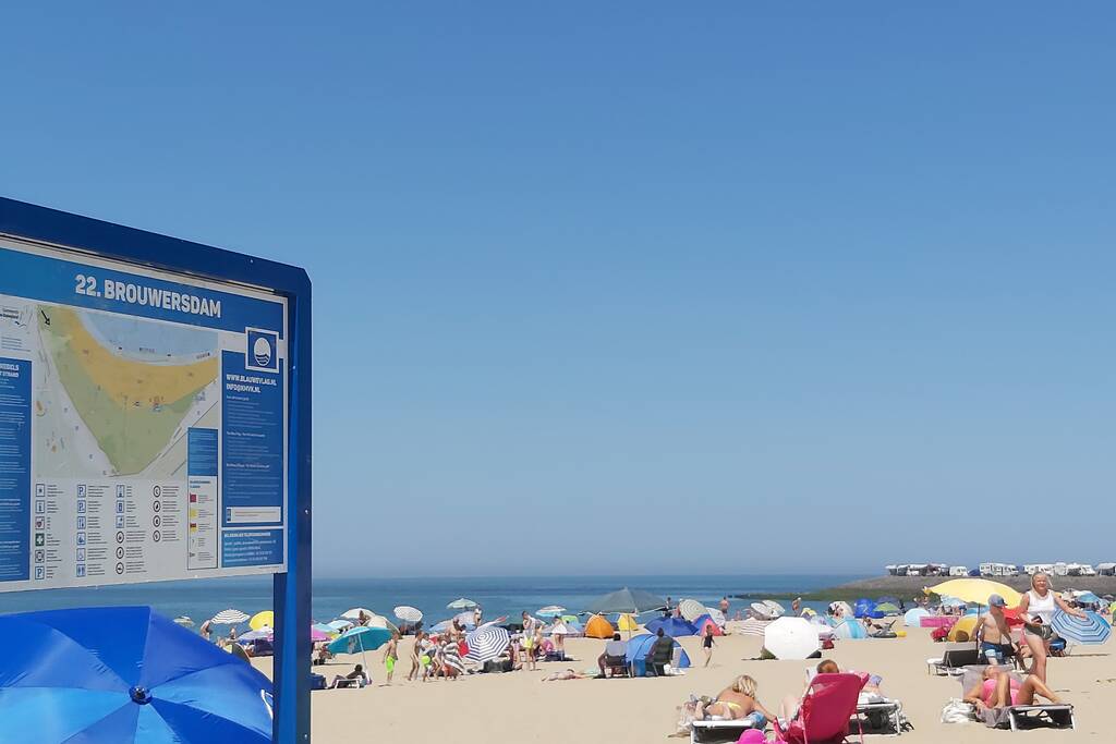 Enorme drukte op het strand