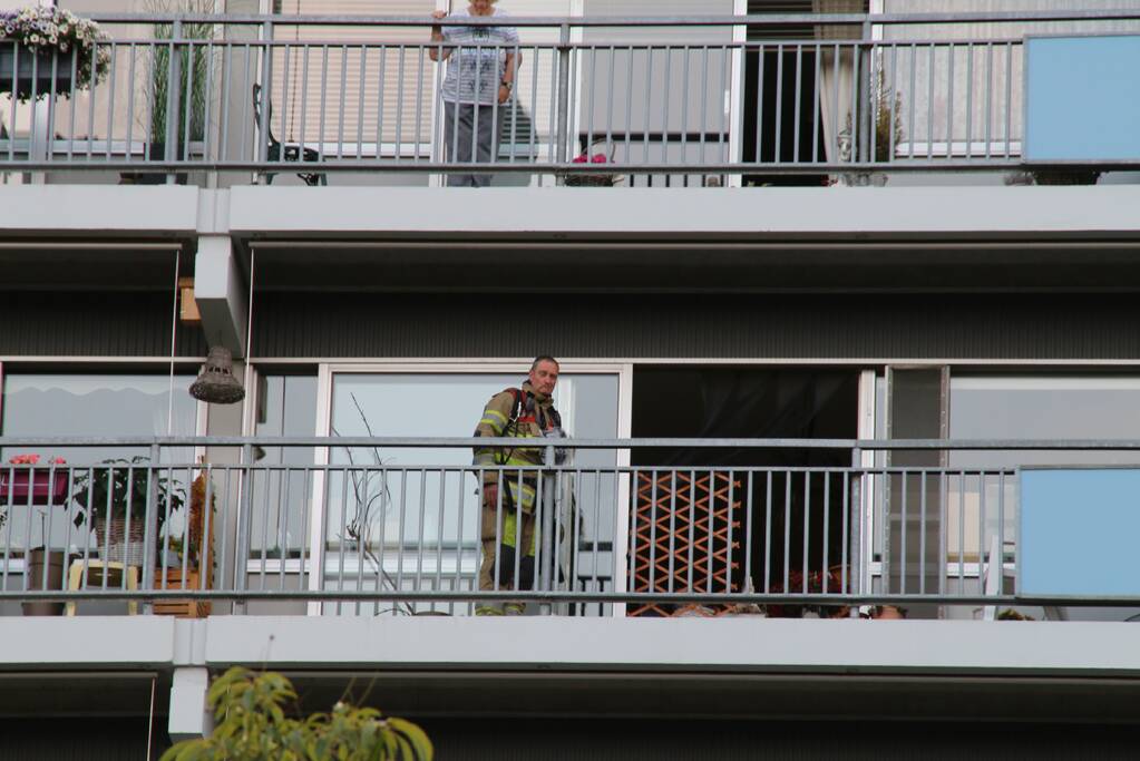 Brand op 6e etage van flat