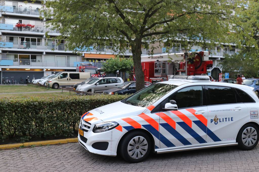 Brand op 6e etage van flat