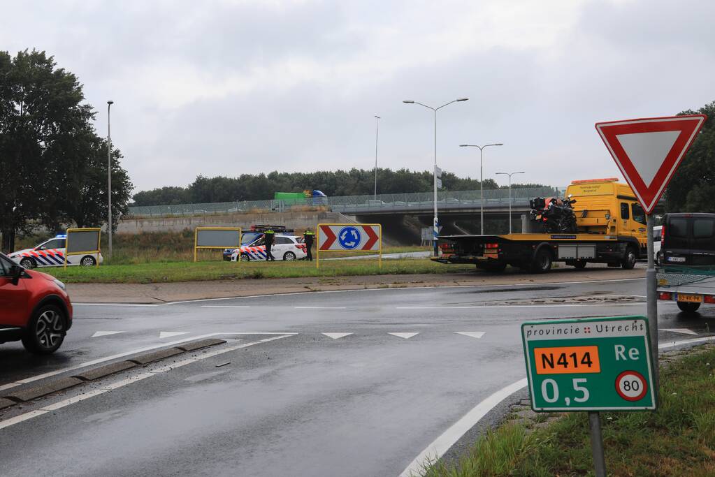 Motorrijder gewond bij ongeval