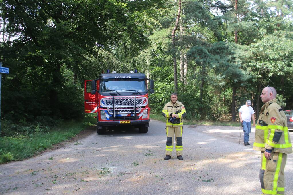 Deel boom blokkeert weg