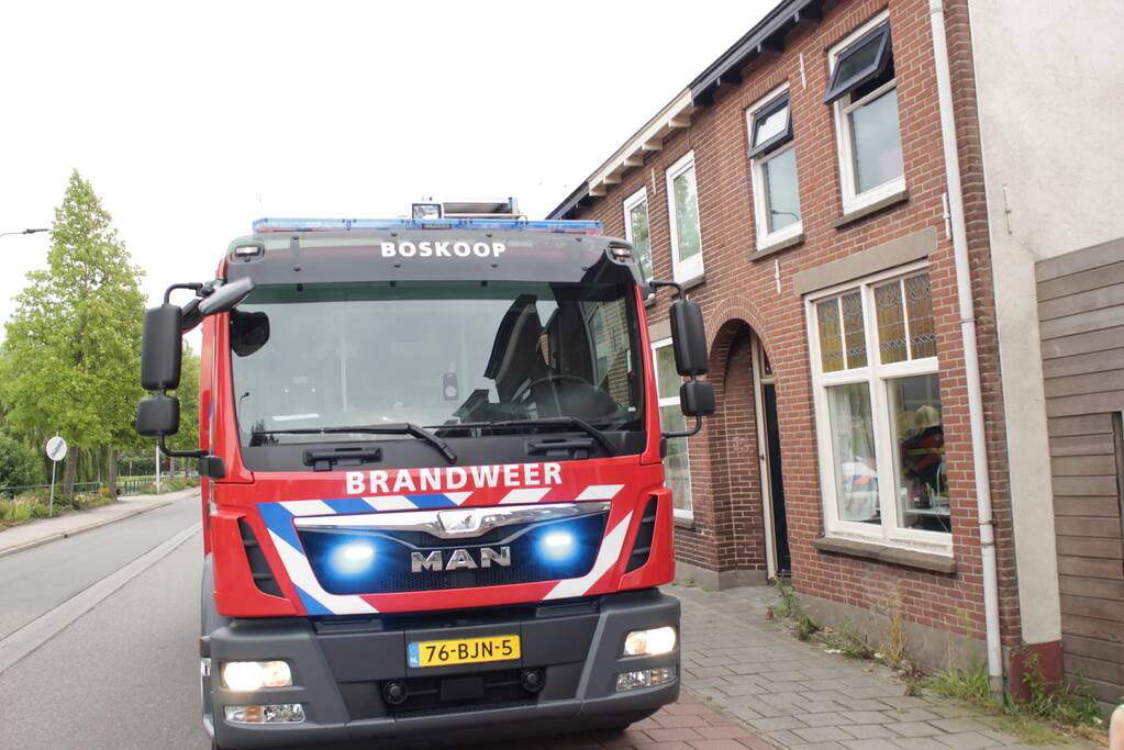 Brand in meterkast voor de hoofdzekering