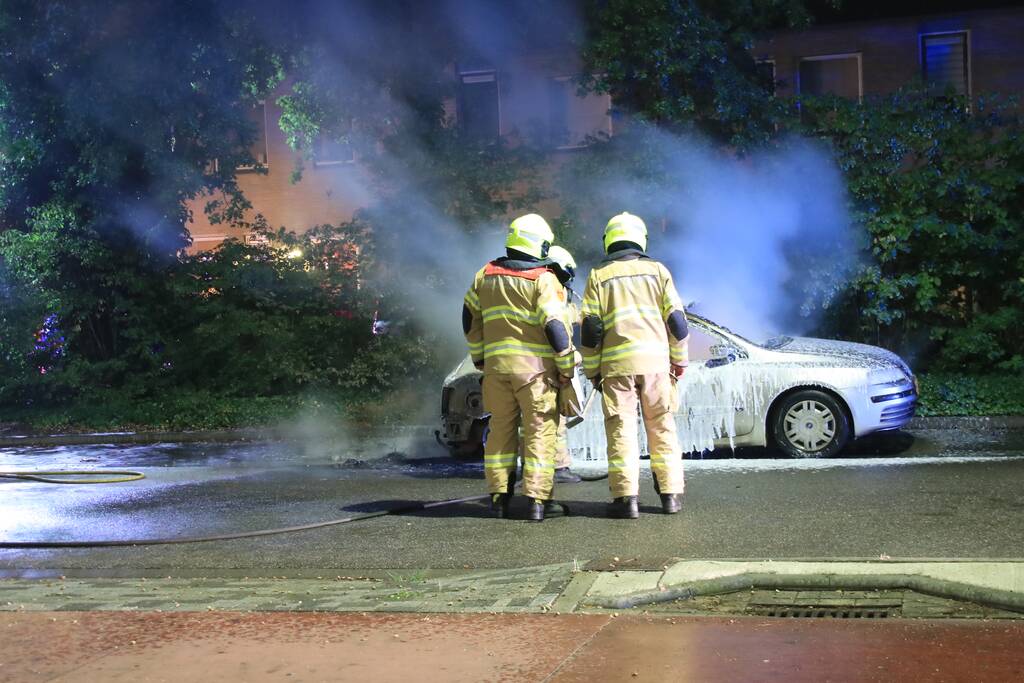 Vier auto's verwoest na vermoedelijk brandstichting
