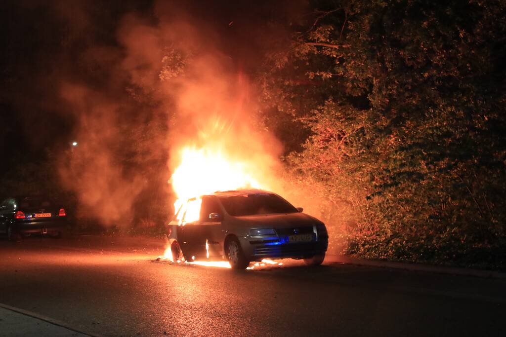Vier auto's verwoest na vermoedelijk brandstichting