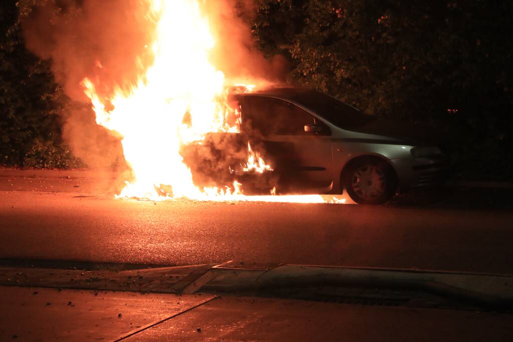 Vier auto's verwoest na vermoedelijk brandstichting