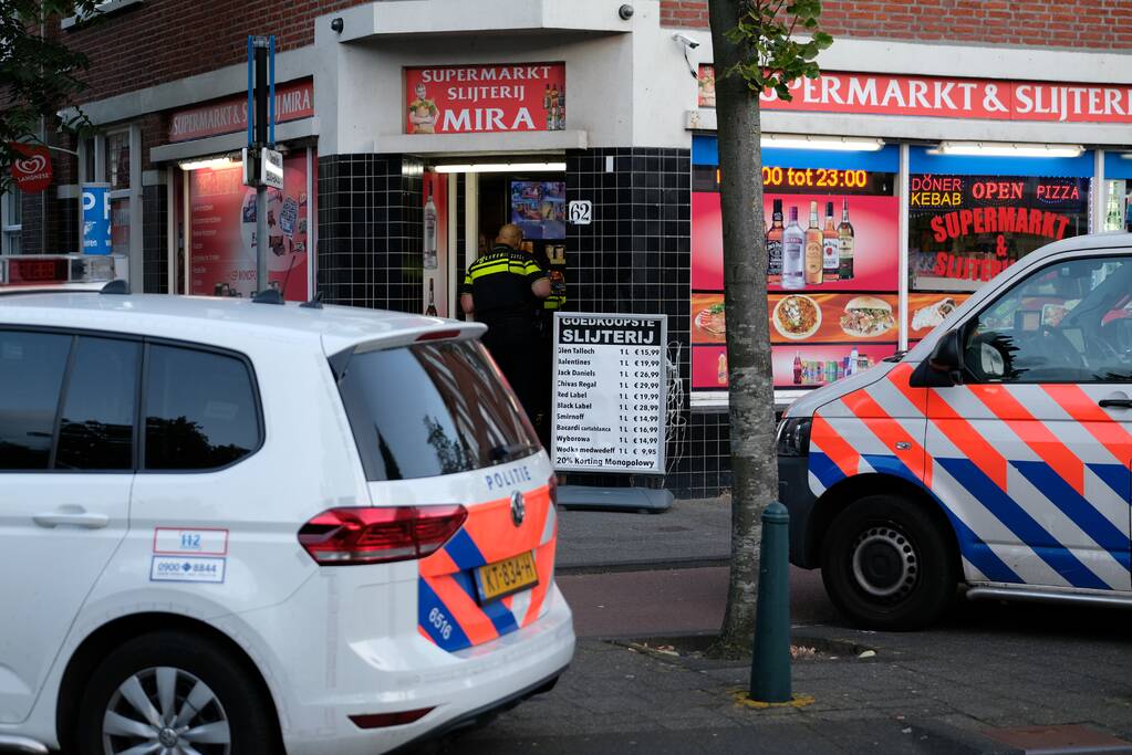 Overval op supermarkt slijterij Mira