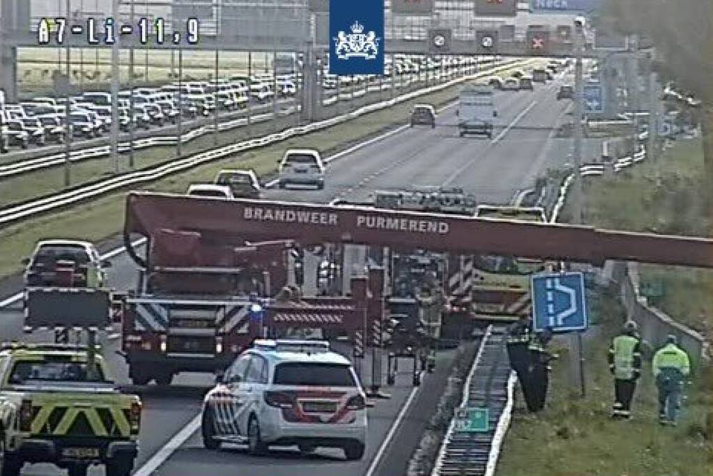 Spectaculaire reddingsactie op snelweg