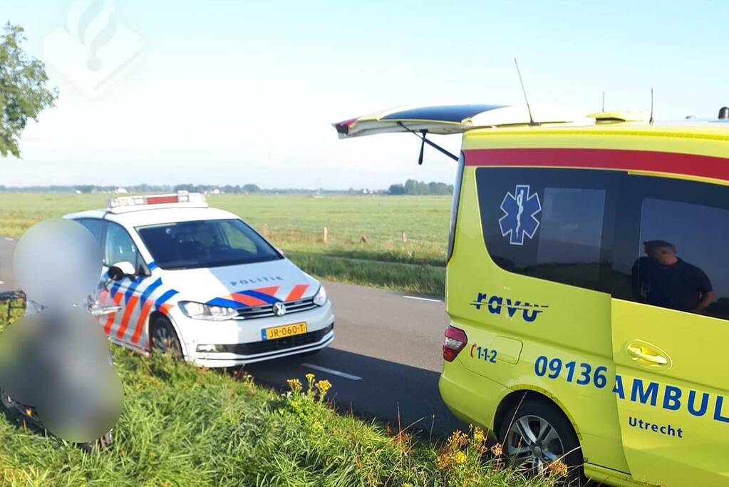 Scooterrijder gewond na botsing met fietser