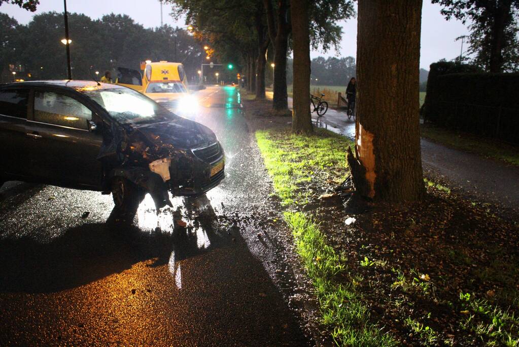 Gewonde na flinke aanrijding tegen boom