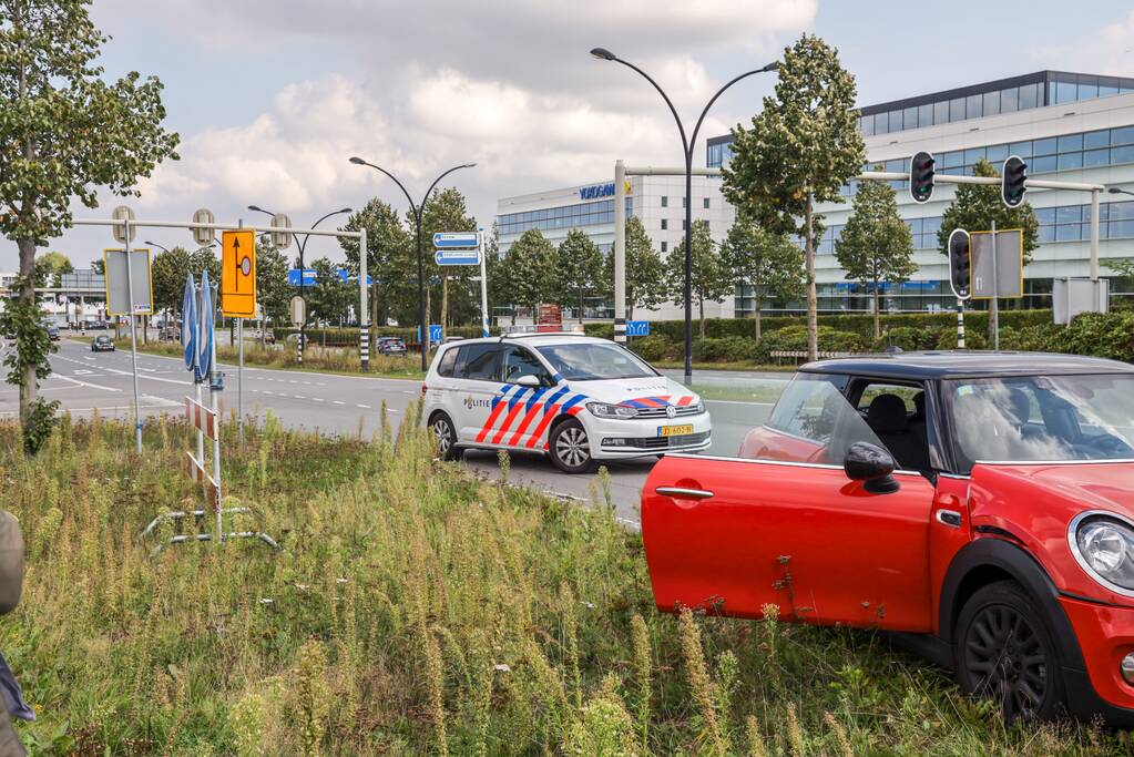 Kettingbotsing met lesauto