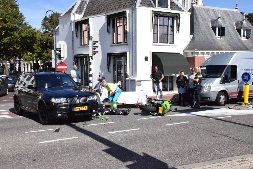 Motorrijder gewond na ongeval