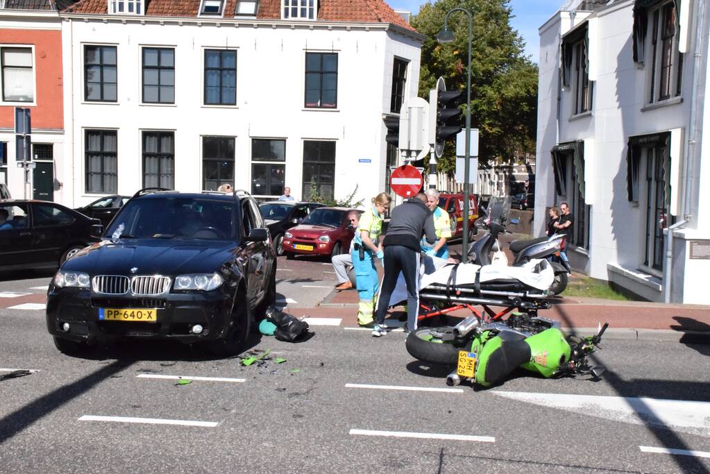 Motorrijder gewond na ongeval